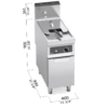 Zdjęcie Frytownica gazowa 18L 1-komorowa 400x900x900 Bertos 9GL18MI-BF