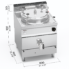 Zdjęcie Kocioł gazowy 150L, grzanie pośrednie z płaszczem wodnym, autoclave 800x900x900 Bertos G9P15IA