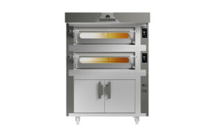 Piec do pizzy 1 komorowy, elektryczny z garownią z okapem, o pojemności 1 x 12 x 30 cm, 1620x1430x2040, Italforni Euro EVO EVC Y180