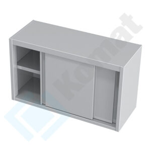 Szafka wisząca z drzwiami suwanymi 1300x300x600, AISI 304, Komat KGT-083