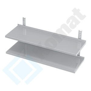 Półka wisząca podwójna przestawna 1500x400x660, AISI 304, Komat KPT-093