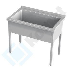 Stół z basenem 1100x600x850, AISI 304, Komat KBT-161