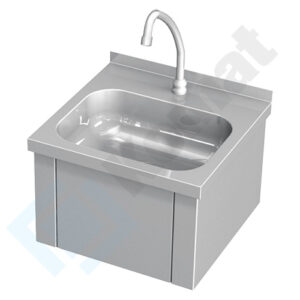 Umywalka z włącznikiem kolanowym 400x385x280, AISI 304, Komat KUT-174