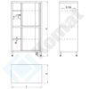 Zdjęcie Szafa przelotowa z drzwiami suwanymi 1100x700x2000, AISI 304, Komat KDT-208