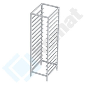 Regał na tace 870x610x1800, AISI 304, Komat KRT-323