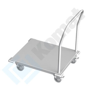 Wózek transportowy płaski 600x500x850, AISI 304, Komat KWT-400
