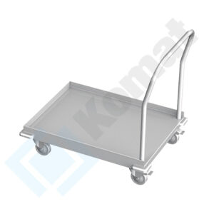 Wózek transportowy z rantem 700x600x850, AISI 304, Komat KWT-401