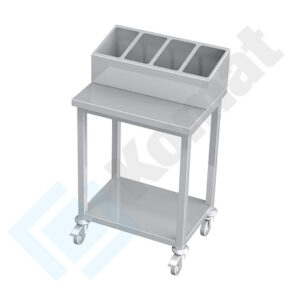Pomocnik kelnerski jezdny 980x500x1120, AISI 304, Komat KWT-408
