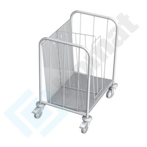 Wózek do transportu talerzy 650x500x850, AISI 304, Komat KWT-410