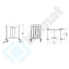 Zdjęcie Wózek do transportu talerzy 650x500x850, AISI 304, Komat KWT-410