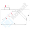 Zdjęcie Okap przyścienny trapezowy 1900x900x450, AISI 304, Komat KOT-502