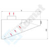 Zdjęcie Okap przyścienny ścięty 1300x1000x450, AISI 304, Komat KOT-503
