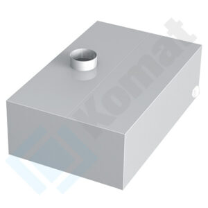 Okap przyścienny skrzyniowy 1800x1000x450, AISI 304, Komat KOT-504