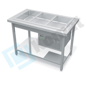 Stanowisko z wanną chłodniczą 890x800x900, AISI 304, Komat KL1-14.8002