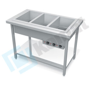 Stanowisko z bemarem powietrznym wielokomorowym 890x700x900, AISI 304, Komat KL1-22.7022
