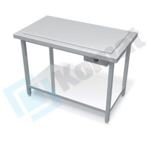 Stanowisko z płytą grzewczą 1560x700x900, AISI 304, Komat KL1-23.7004