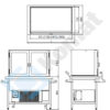 Zdjęcie Stanowisko z witryną chłodniczą z wanną – witryna otwarta 1630x800x900, AISI 304, Komat KL1-82.804P