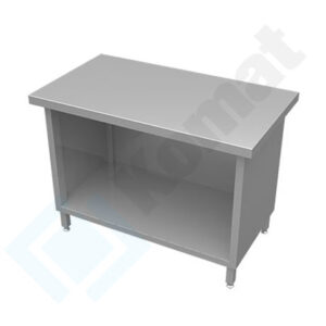 Stanowisko z szafką otwartą 900x800x900, AISI 304, Komat KL2-01.8090