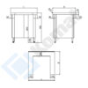 Zdjęcie Stanowisko dystrybutora 800x800x900, AISI 304, Komat KL2-09.8080