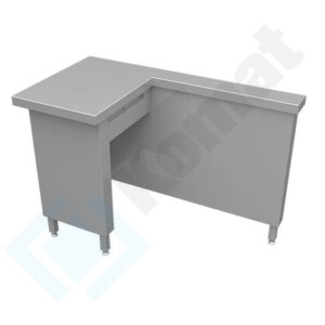 Stanowisko kasowe boczne z szufladą 1300x800x900, AISI 304, Komat KL2-11.8130