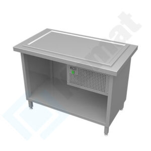 Stanowisko z płytą chłodniczą 1560x800x900, AISI 304, Komat KL2-13.8004