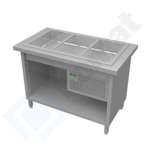 Stanowisko z wanną chłodniczą 1235x800x900, AISI 304, Komat KL2-14.8003