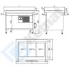 Zdjęcie Stanowisko z wanną chłodniczą 1235x800x900, AISI 304, Komat KL2-14.8003
