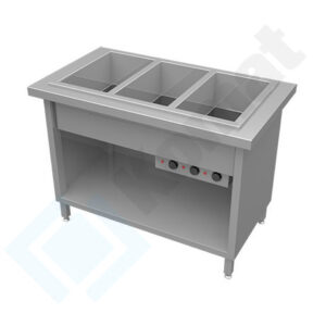 Stanowisko z bemarem powietrznym wielokomorowym 1235x800x900, AISI 304, Komat KL2-22.8033