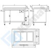 Zdjęcie Stanowisko z płytą grzewczą ceramiczną 1235x700x900, AISI 304, Komat KL2-24.7003