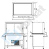 Zdjęcie Stanowisko z witryną chłodniczą z wanną – witryna zamknięta 970x800x900, AISI 304, Komat KL2-80.802P