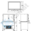 Zdjęcie Stanowisko z witryną chłodniczą z wanną – witryna otwarta 1300x800x900, AISI 304, Komat KL2-82.803P