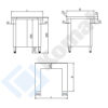 Zdjęcie Stanowisko dystrybutora 800x700x900, AISI 304, Komat KL3-09.7080
