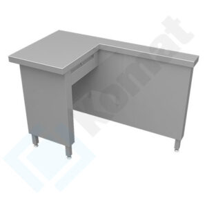 Stanowisko kasowe boczne z szufladą 1300x800x900, AISI 304, Komat KL3-11.8130