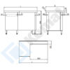 Zdjęcie Stanowisko kasowe boczne z szufladą 1300x800x900, AISI 304, Komat KL3-11.8130