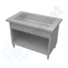 Zdjęcie Stanowisko z wanną do ekspozycji na lodzie 1560x800x900, AISI 304, Komat KL3-12.8004