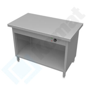 Stanowisko z płytą grzewczą 1560x800x900, AISI 304, Komat KL3-23.8004