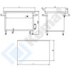 Zdjęcie Stanowisko z płytą grzewczą 1235x700x900, AISI 304, Komat KL3-23.7003
