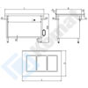 Zdjęcie Stanowisko z płytą grzewczą ceramiczną 890x800x900, AISI 304, Komat KL3-24.8002