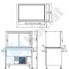 Zdjęcie Stanowisko z witryną chłodniczą z wanną – witryna zamknięta 1300x800x900, AISI 304, Komat KL3-80.803P