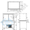 Zdjęcie Stanowisko z witryną chłodniczą z wanną – witryna z klapkami uchylnymi 970x800x900, AISI 304, Komat KL3-81.802P