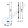 Zdjęcie Panel przyłączy elektrycznych 98x70x700, AISI 304, Komat KL-39.7800