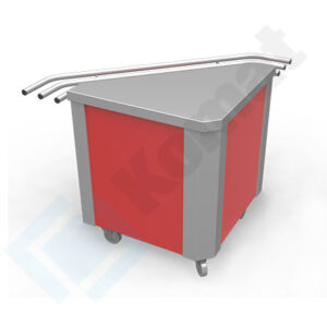 Stanowisko narożne zewnętrzne 90° 1075x570x900, AISI 304, Komat KL4-05.7090