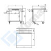 Zdjęcie Stanowisko kasowe z szufladą 850x800x900, AISI 304, Komat KL4-10.8085