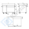 Zdjęcie Stanowisko kasowe boczne z szufladą 1300x800x900, AISI 304, Komat KL4-11.8130