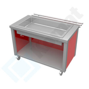 Stanowisko z wanną do ekspozycji na lodzie 950x800x900, AISI 304, Komat KL4-12.8002