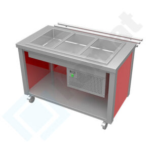Stanowisko z wanną chłodniczą 1620x700x900, AISI 304, Komat KL4-14.7004