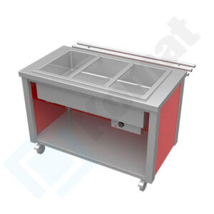 Stanowisko z bemarem wodnym jednokomorowym 950x800x900, AISI 304, Komat KL4-20.8012