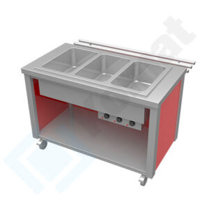 Stanowisko z bemarem wodnym wielokomorowym 1295x800x900, AISI 304, Komat KL4-21.8033