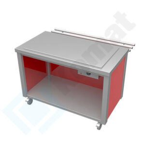 Stanowisko z płytą grzewczą 1620x800x900, AISI 304, Komat KL4-23.8004