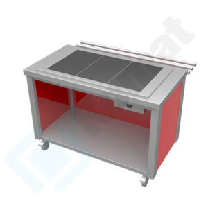 Stanowisko z płytą grzewczą ceramiczną 950x700x900, AISI 304, Komat KL4-24.7002